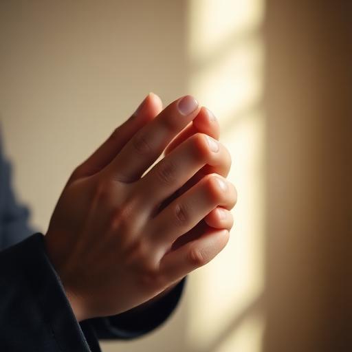 Hands folded in prayer